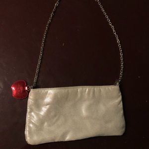 nina ricci white chain purse